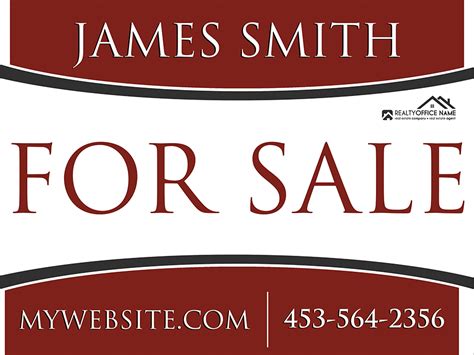 Real Estate Yard Sign Template | Realtor Yard Sign Template