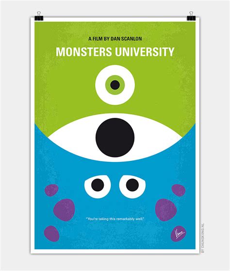 No1207 My Monsters University minimal movie poster – CHUNGKONG