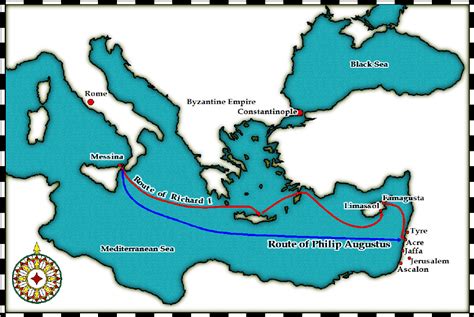 Medieval and Middle Ages History Timelines - Third Crusade Maps