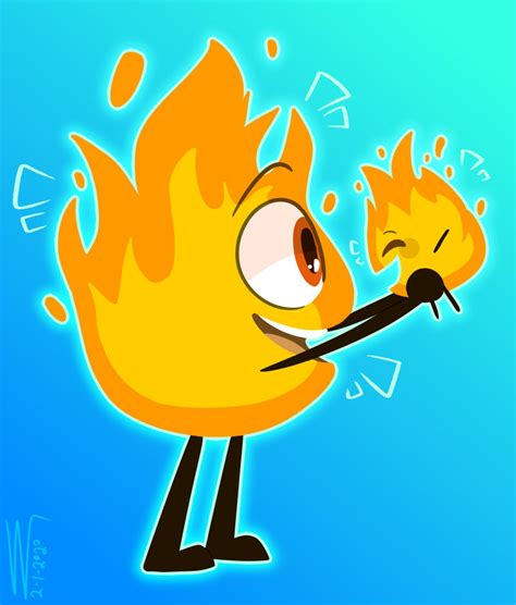 BFB Month 01 - Firey and Firey Jr. by RobotWolfgang on DeviantArt