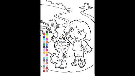 Dora The Explorer Coloring Games Kids Coloring Games Youtube