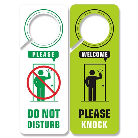 Buy 4 Pack Do Not Disturb Door Hanger Sign, Please Knock Sign for Bedroom Door Sukh Shh Baby ing ...