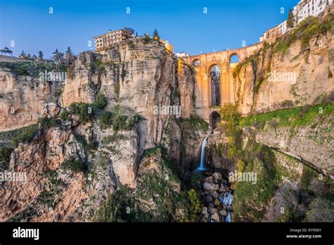 Old bridge of Ronda Spain Stock Photo - Alamy