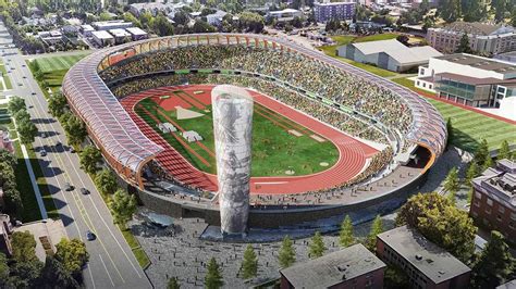 University of Oregon unveils Hayward Field renovations, expected to be completed in 2020 | KMTR