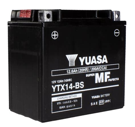 YUASA YTX14-BS BATTERY | atvservices