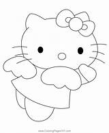 Hello Kitty Pink Coloring Page For Kids  Free Printable sketch template