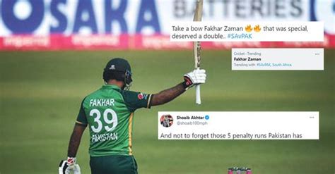 Fakhar Zaman 193 vs SA 2nd ODI | Fakhar Zaman! Shoaib Akhtar, JP Duminy ...