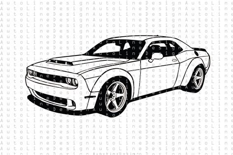 Dodge Challenger SRT Demon Hellcat Svg Pdf Dxf Png Eps | Etsy in 2021 | Challenger srt demon ...