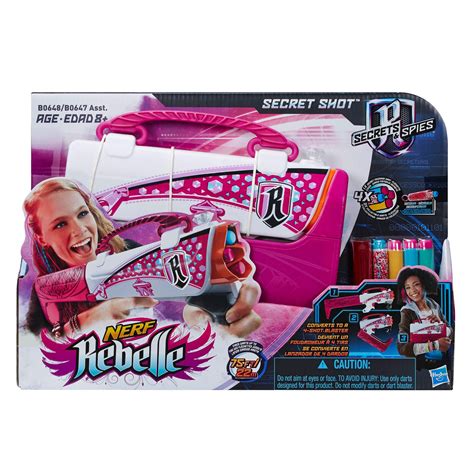 Amazon.com: Nerf Rebelle Secrets and Spies Secret Shot Blaster Pink: Toys & Games