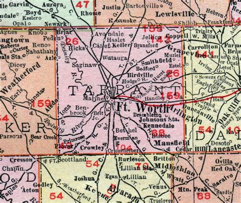 Map Of Tarrant County Texas - Maping Resources