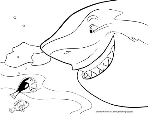 Bruce – Finding Nemo Coloring Pages – Disney Movies List