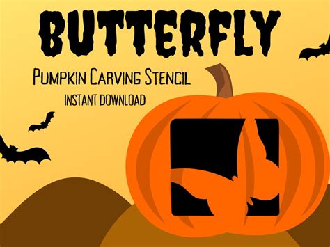 Butterfly Pumpkin Carving Stencil 1 Unique Halloween Jack O'lantern ...