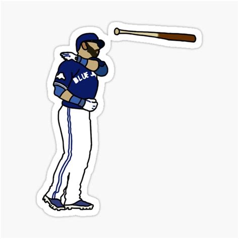 "Jose Bautista Bat Flip" Sticker for Sale by SDKing20 | Redbubble