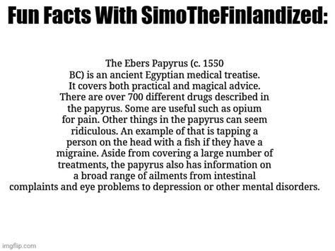 Fun Facts With SimoTheFinlandized: The World's Oldest Known Medical ...