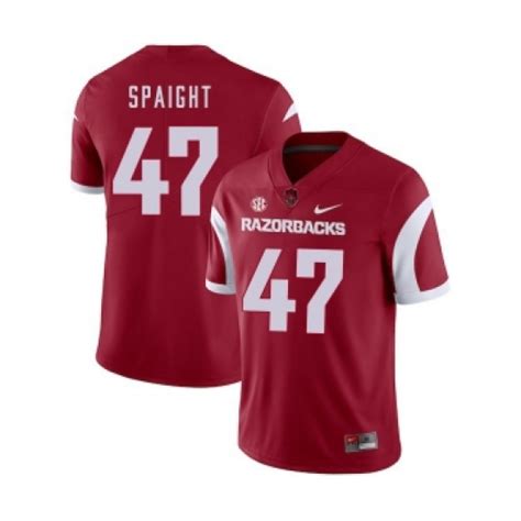 Arkansas Razorbacks 47 Martrell Spaight Red College Football Jersey ...