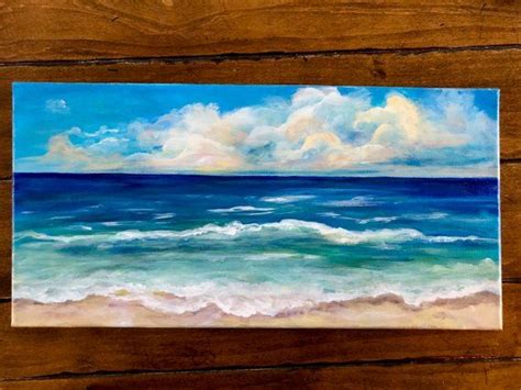 Large Beach Painting. Horizontal Beach Art. Master Bedroom Art. Key West Decor. Ocean Painting ...