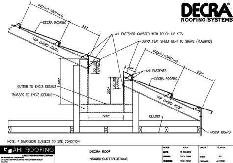 Roof Gutter Detail Drawing