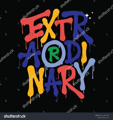 Extraordinaryvector Illustrationcolorful Letters Isolated On Black ...