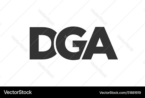 Dga logo design template with strong and modern Vector Image