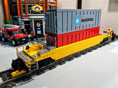 Lego train MOC TTX intermodal container rail car | Lego trains, Lego ...