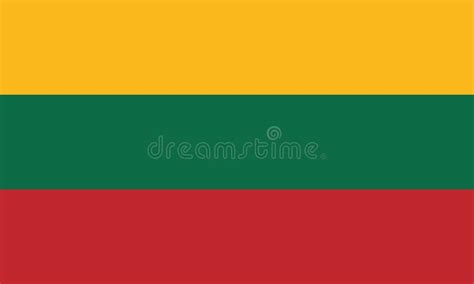 Lithuania Official Flag of Country Stock Vector - Illustration of state ...