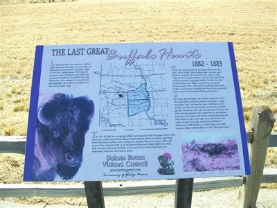 The Last Great Buffalo Hunt, Haynes, North Dakota - North Dakota Historical Markers on ...