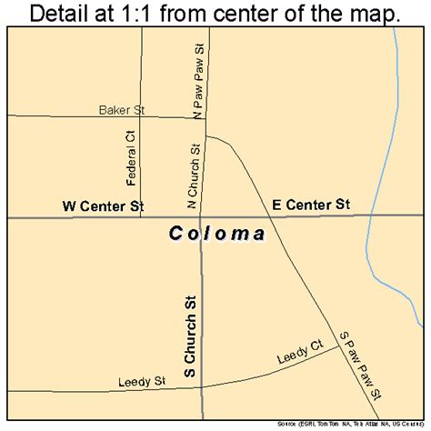 Coloma Michigan Street Map 2617320