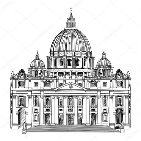 “basilica de san pedro dibujo”的图片搜索结果 | Dibujo de arquitectura ...