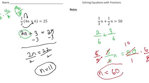 Solving Equations with Fractions - YouTube