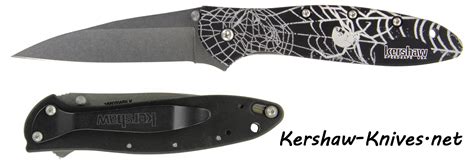 Kershaw Leek Knife with Black Widow Handle