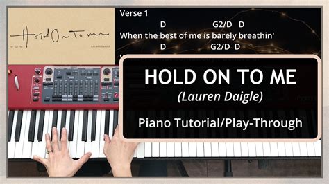 Hold On To Me (Lauren Daigle) | EASY Piano/Keys Tutorial/Play-Through ...