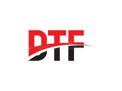 DTF Letter Initial Logo Design Vector Illustration Stock Vector ...