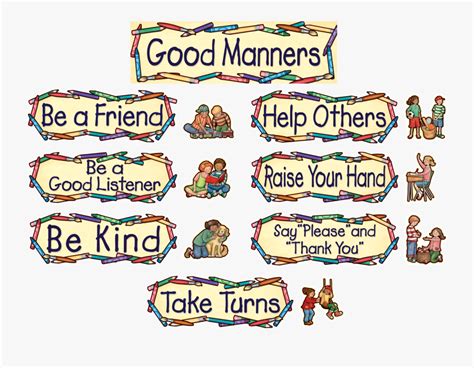 Classroom Good Manners Chart , Free Transparent Clipart - ClipartKey