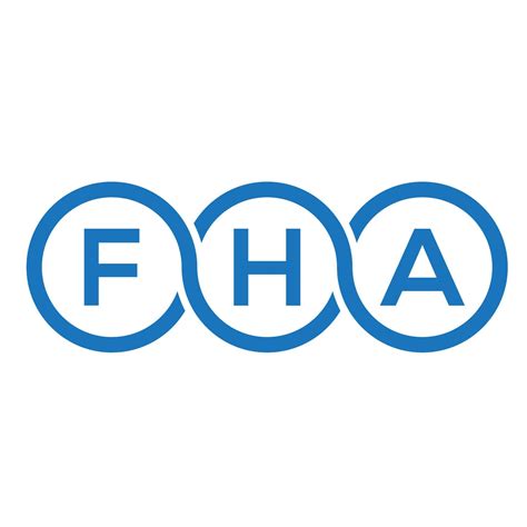 FHA letter logo design on black background. FHA creative initials ...