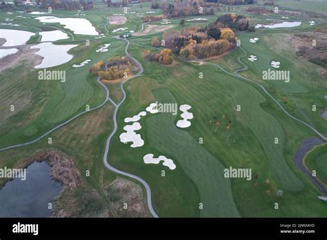 An aerial view of a golf course Stock Photo - Alamy