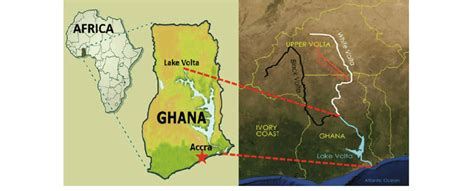 Africa Map Lake Volta