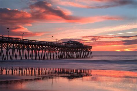 Sunrise at Surfside Pier, Myrtle Beach, South Carolina, | Myrtle beach ...