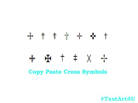 Cross Text Symbol Just Copy and Paste it in Text | Cool ASCII Text Art 4 U