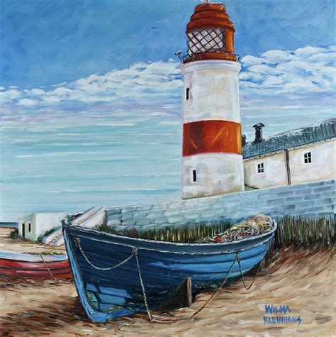 Lighthouse Painting by Wilma Kleinhans - Fine Art America