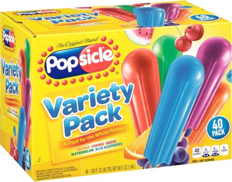 Popsicle® Orange/Cherry/Grape/Watermelon/Blue Raspberry Ice Pops ...