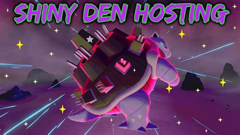 SHINY GMAX Blastoise Den Raid Hosting | Pokemon Shield - YouTube