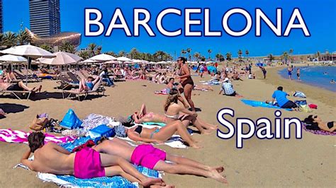 Barcelona Walking tour, Beach Walk, Barcelona Spain, Summer 2022 - YouTube