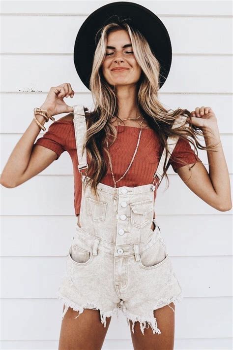 Teenage summer festival outfit ideas | Outfits With Overalls Shorts | Music festival, Overalls ...