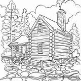 Cabin Coloring Pages  Free & Printable sketch template