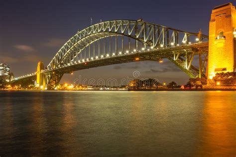 Sydney Harbour Bridge at Night Stock Photo - Image of coast, black: 118011508