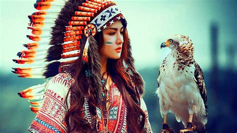 HD wallpaper: native american, girl, eagle, life | Wallpaper Flare