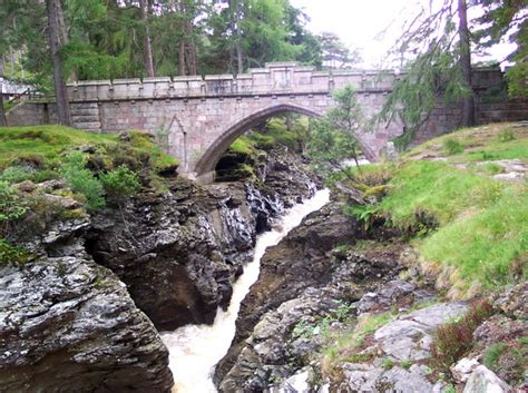 Map of Waterfalls in Cairngorms National Park, Scottish Highlands, Scotland