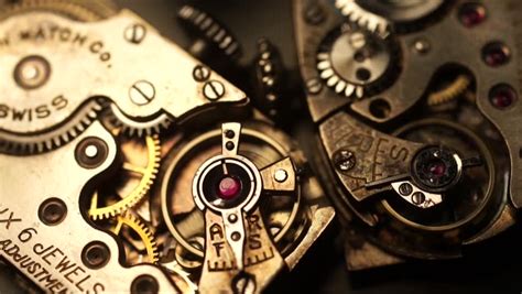 A Pair Of Mechanical Watch Movements Ticking. Stock Footage Video ...