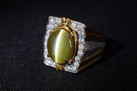 6ct Cat's Eye Men's Ring 22k Gold | Gem Gardener