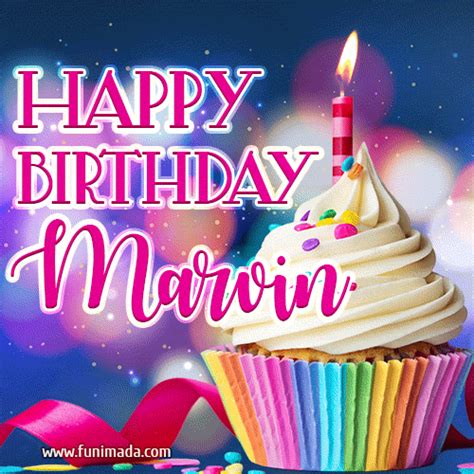 Happy Birthday Marvin - Lovely Animated GIF | Funimada.com